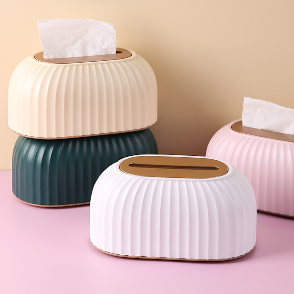 Rektangulær servietbeholder med fjederstøtte, moderne dekorativ toiletrulleholder til hjem, kontor, bil B