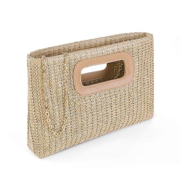 Dame Top Handle Strå Håndtasker Sommer Skuldertaske Raffia Aftentaske Vævet Clutch