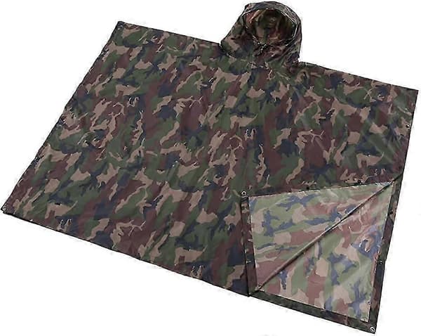 Regnponcho, regnfrakk, vanntett campingtelt, presenning, regntrekk