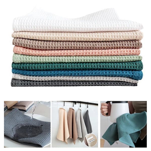 4-pack blandade disktrasor, snabbtorkande diskhandduk, absorberande handduk, bekväm bomullsduk, perfekt för daglig rengöring, ljusgrå light grey