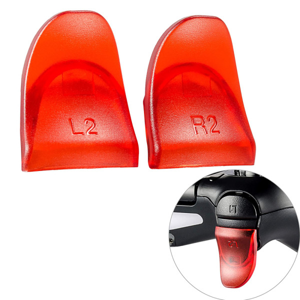 För PS4 Triggers L2 R2 Knappar Knappar Axelknappar Kit Tillbehör Reservdelar Kit-röd