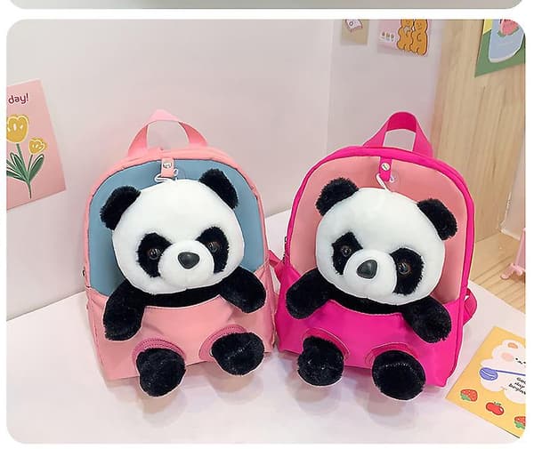 Mini rygsæk til småbørn, Panda dukke skoletaske