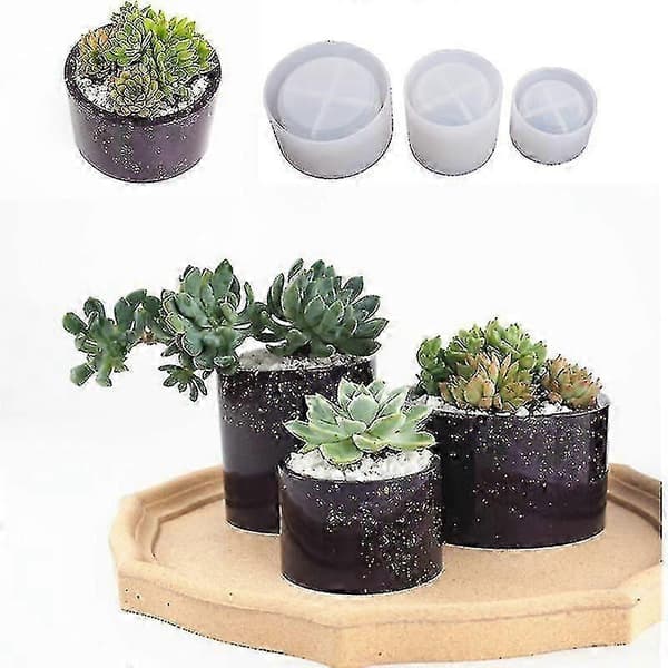 DIY cylindrisk blomkrukform, multifunktionell hantverkssilikonform, lämplig för hemkök. M