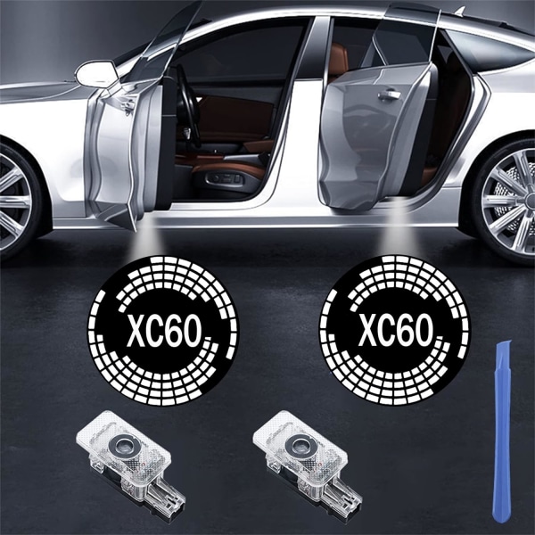 Bildörrslogolampa HD Projektor Laser Välkomstljus Ghost Shadow Logolampa Kompatibel för Volvo XC60 XC90