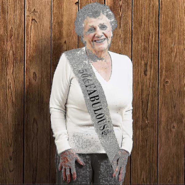 Fabelaktig 50-årsdag Skjerf og Diademsett for Feiring