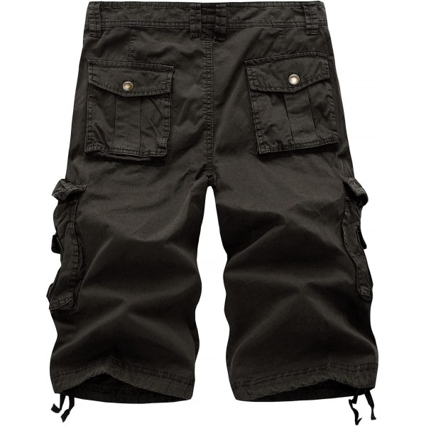 Miesten rento istuvuus Cargo Shorts Casual Multi-Pocket Zipper Deco Shorts Ulkoilu Twill Kevyt Short Pants