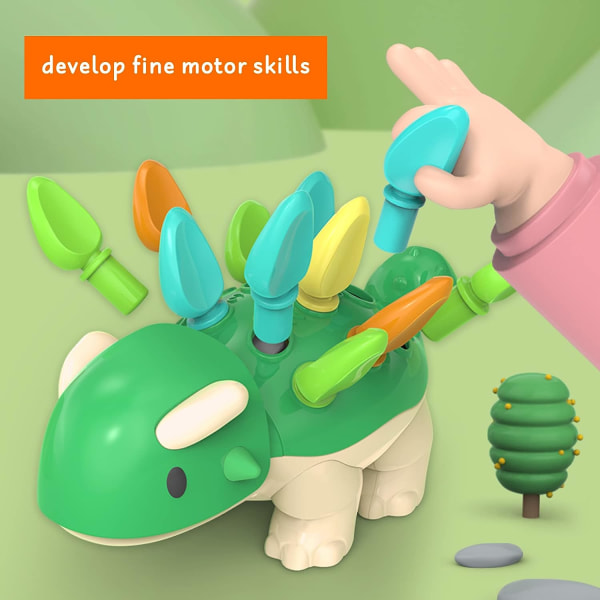 Montessori-leksaker för toddler Inlärningsaktiviteter Pedagogiska dinosauriespel - sensoriska finmotoriska färdigheter för baby Utvecklingsleksaker - presenter