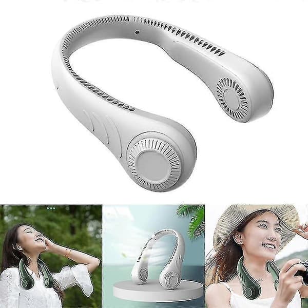 Mini ventilatorer Bærbar bladløs hængende halsventilator Genopladelig halsventilator