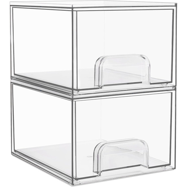 Stackable Storage Bins, Acrylic Bathroom Organizers, Pantry, Home Organization & Storage