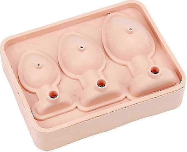 Silikonform för DIY-prank rump-pluggformade isbitsformar_ynad Pink