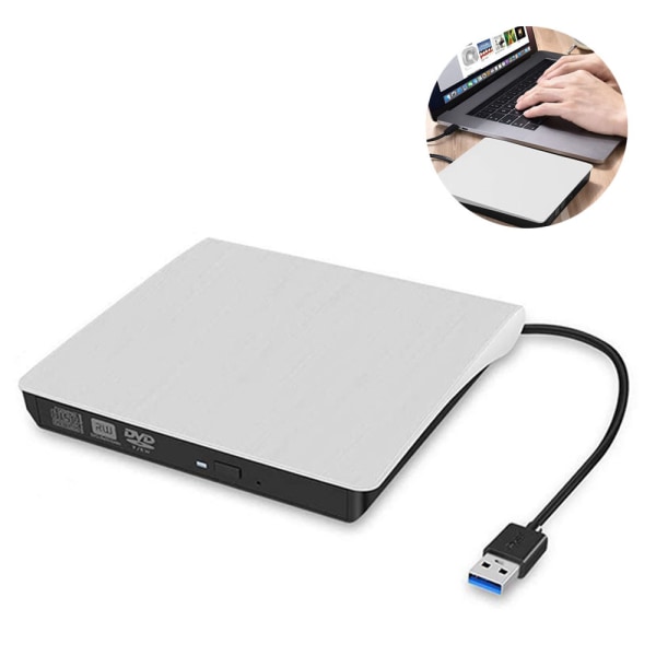 USB3.0 DVD-brænder - Hvid