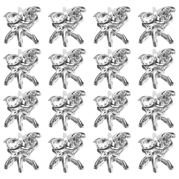 Sølvlegering Edderkop Negle Charms til Neglekunst DIY 120 Stykker Sæt