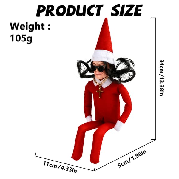 Oz Jul Tomte Dukke Oz Jul Tomte Dukke Dekorasjon Ornament 34*11*5.5cm rød