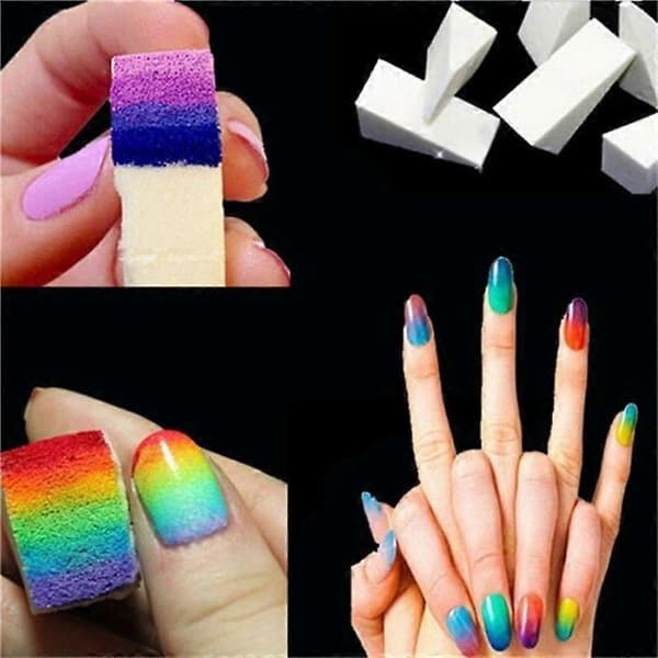 8 svampar stämpel för nagelkonst dekoration nagel DIY kit