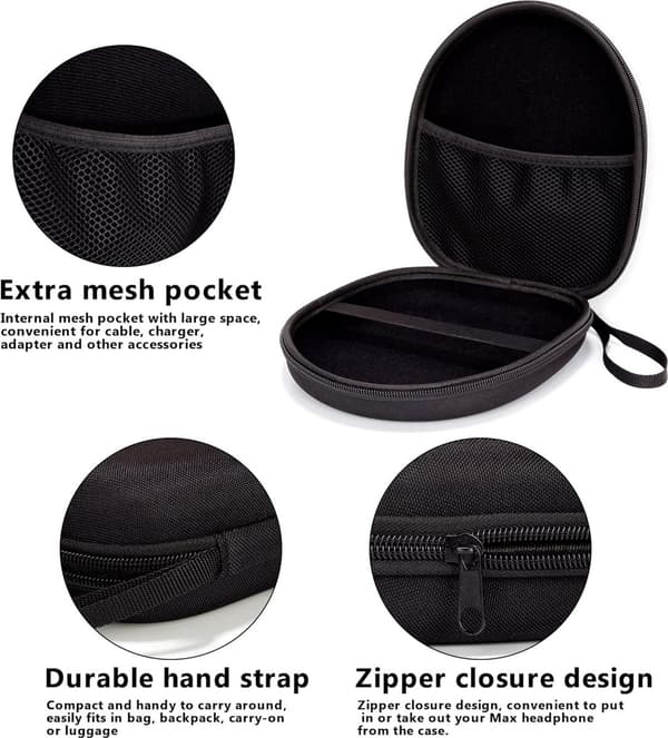Headphone Case, Hard Protective Case, On-Ear / Over-Ear, For Most Brands / Bluetooth / HIFI / Wired Headphones / Gaming Headsets, Protective Case