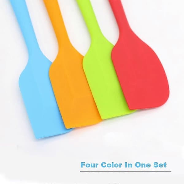 Spatelset i silikon, 4-delat, värmebeständig spatel, non-stick gummispatel, 20,8 cm