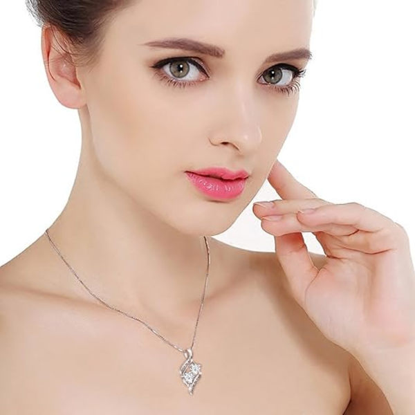 Halsband till mamma i sterlingsilver - Halsband till mamma och barn - Halsband med evig kärlek till mamma - Present till mors dag