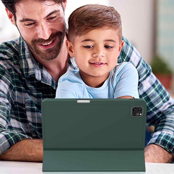 New iPad Pro 11-inch Case 2022 (4th Gen)/2021 (3rd Gen)/2020 (2nd Gen) with Pencil Holder, Smart iPad Case [Support Touch ID