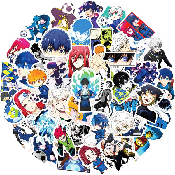 50 kpl Japanilainen Anime Blue Lock -tarroja Vedenpitävät vinyyli Kawaii -tarrat lapsille, teini-ikäisille ja aikuisille Rullalauta Tietokone Kannettava kitara (Blue Lock)