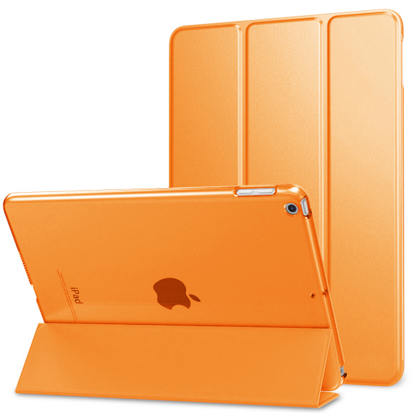 Fodral - Slim Lightweight Smart Case Stand Cover med genomskinlig frostad bakskydd med automatisk väckning/sömn - orange