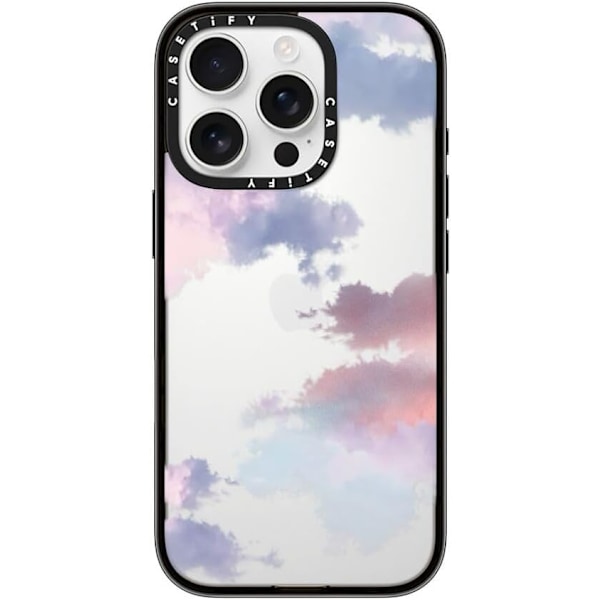 Kompakt iPhone 16 Pro Max Deksel [Lettvekt / 1,2 m 2X Militær Grad Fallbeskyttelse/Slank] - Kirsebær - Klar Svart Clouds iPhone 16 Pro