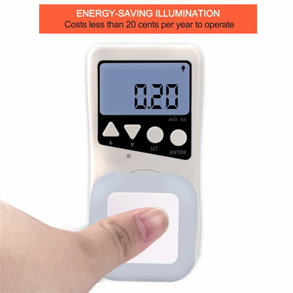 LED nattlampe med smart skumring-til-daggry-sensor, dagslyshvit, 0,5W plug-in, 6-pakning