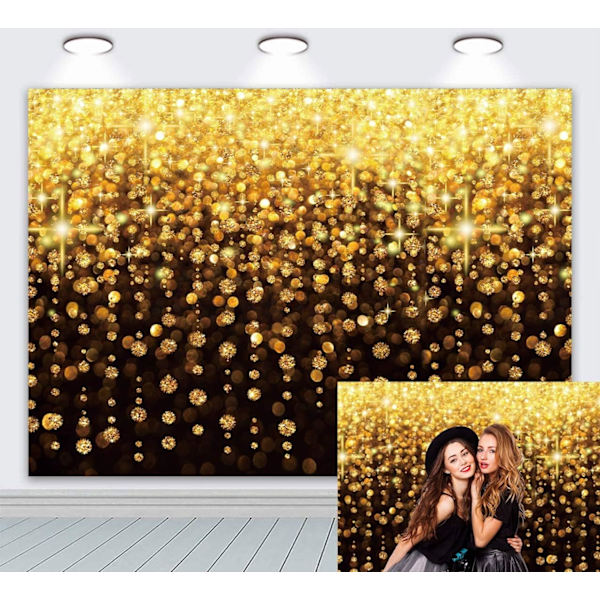 7x5ft Kulta Glitter Tausta Musta Kulta Abstrakti Sparkle Bokeh Paljetti Valokuvaus Tausta Hää Morsiussuihku Valmistujaiset Juhlat Koristelu
