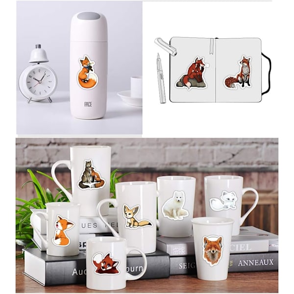 50 kpl Kettu Tarrat Kettu Tarrat Vedenpullolle Hydro Flask Kannettavalle Matkatavaralle Autolle Pyörälle Pyöräilykypärälle Vinyyli Vedenpitävät Tarrat Pakkaus