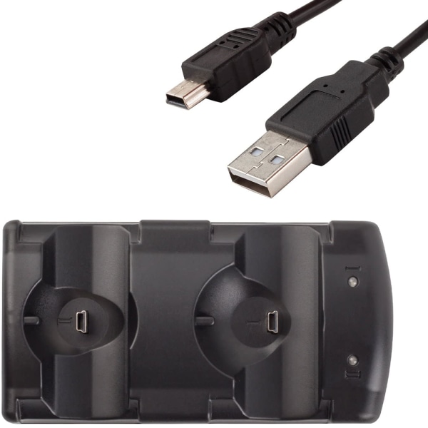 3 Controller-opladningsstation 2 i 1 med LED-indikator Kompatibel med Playstation PS3/MOVE-controller