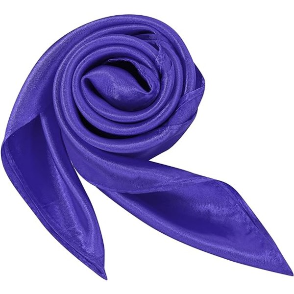 Silkefølelse Skjerf Kvadratisk Chiffon Skjerf Ensfarget Bandanas Retro Skjerf for Kvinner Hals Skjerf Veske Skjerf