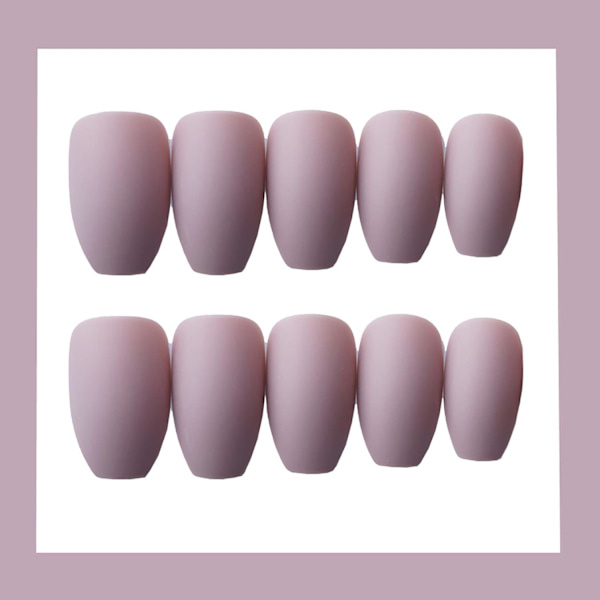 1 stk. falske negle manicure (JP820-Y18-B1 frostet lys hud lim) makeup