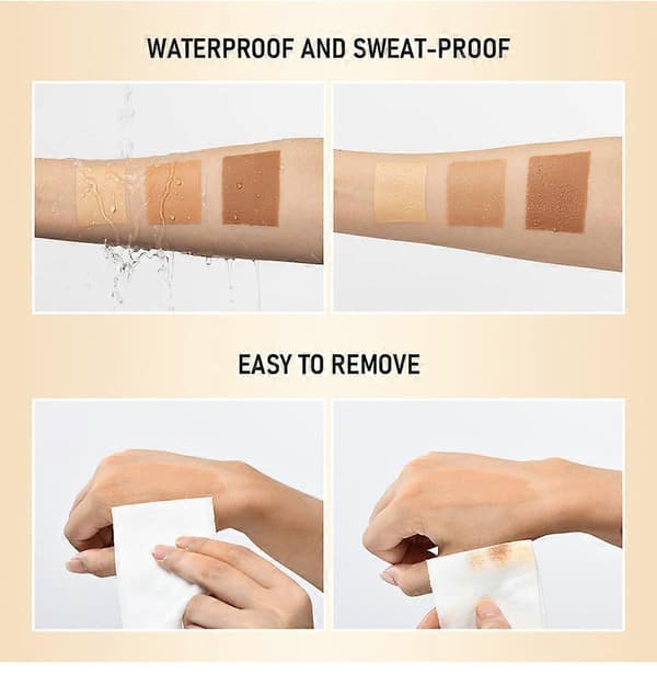 Vattentätt benmakeup för åderbråck och tatueringstäckning, överförs ej, kroppsmakeupfoundation, 118 ml (3 nyanser) BRONZE
