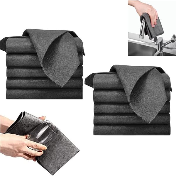 Thicker Magic Cleaning Cloth, 10 Pcs Reusable Microfiber Cleaning Cloths, Streak-Free Magic Microfiber Cloth for Windows, Glass, Car