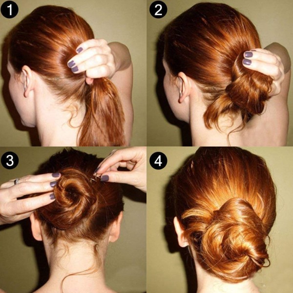 20 Spiralhårnålar Twist Clips Runda Hårklämmor Hårstyling Spiral För Diy Hårstyling Nålar Twist Clips-Rose Gold
