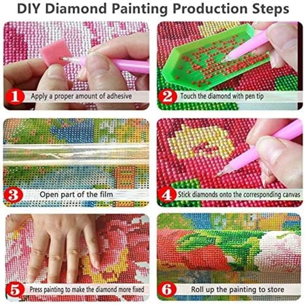 Unicorn Diamond painting för vuxna Barn Diamantkonstsatser för nybörjare Animal Cartoon 5D DIY helrund borr Gem Art Diamond Dots 12x16IN
