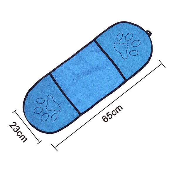 Ultramjuk hundhandduk i mikrofiber för hundbadduk med handfickor Slitstark Tvättbar Super AbsoREent Snabbtorkande handduk-juvelblå