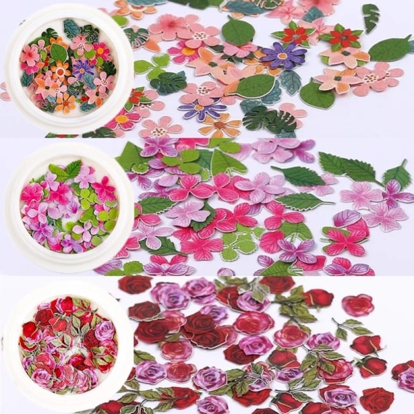 Nagelkonst Färg Stereo Blomster Patch 9 Boxmake up