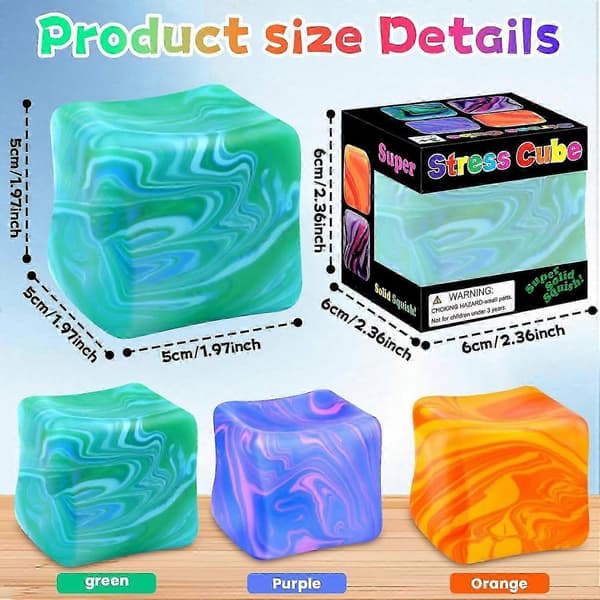 Squishy Stresskub, Jättestressbollar för barn vuxna Squishy Ångest1 A