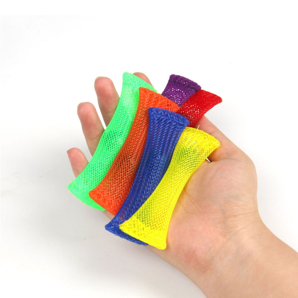10 st vävda nät tubbollar fidget leksaker Mixed colors