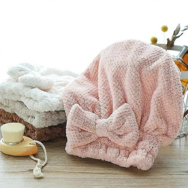 Snabbhårtorkande badhandduk Spa Bowknot Wrap Handduksmössa Badrumstillbehör Tjocka mössor för kvinnor Designer Duschmössa