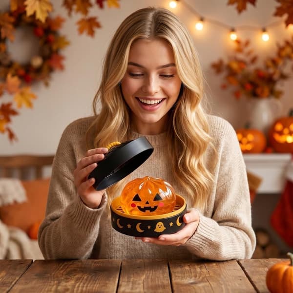 Halloween Spooky Ghost Dumpling, Dumplings Squish med dampkoger Stressbolde Stresslindrende Fidget Sensorisk til helligdage og fødselsdagsgaver