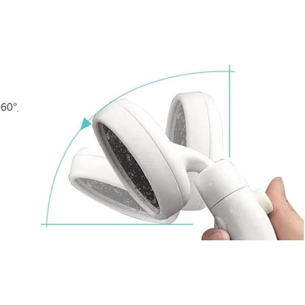 Duschhuvud Duschhuvud Handdusch Anti Kalk Duschhuvud Anti Kalksten 360 Rotation Konstant Temperatur Och Vit Fin Duschhuvud-2 Pack