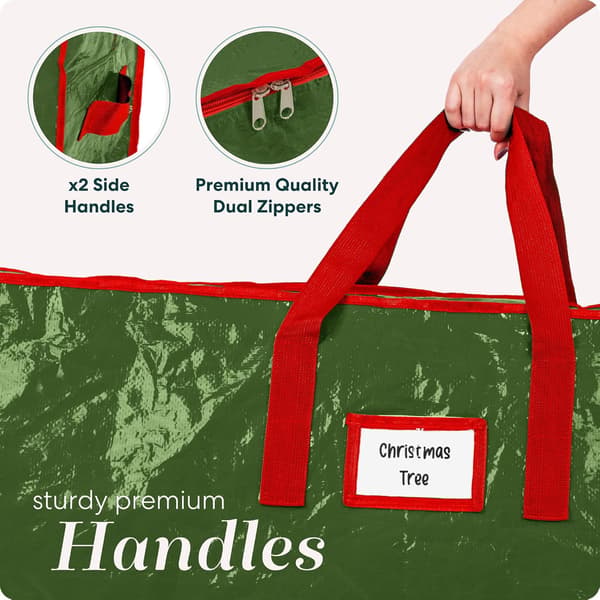 Practical Storage Bag for Christmas Tree - Holds 2.3 Meter High Artificial Tree, Durable Waterproof Material, Zipper, Carry Handles. green green Small Size