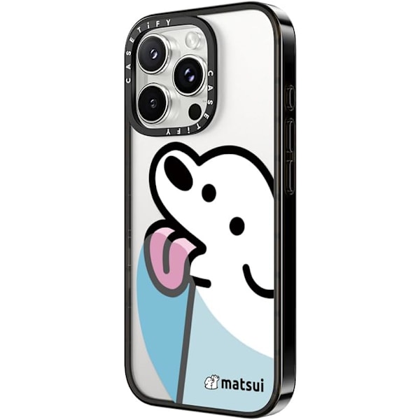 Kompakt iPhone 16 Pro Max Cover [Letvægt / 1,2 m 2X Militær Standard Faldbeskyttelse/Slank] - Kirsebær - Klar Sort Lick iPhone 16 Pro