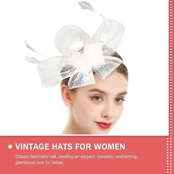 Fascinator-hiusklipsi, kukkahuntu, panta, cocktail-teekutsupanta, flapper Beige