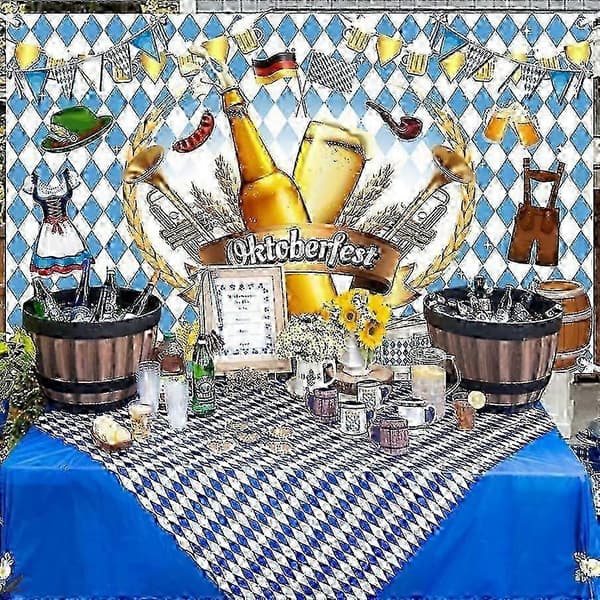 Oktoberfest Festlighedsudsmykning: Baggrund, Banner & Fotoboksrekvisitter Bundle