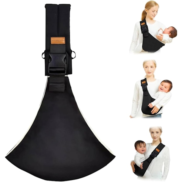 Babybærere, justerbare nyfødtbærere, hoftebærere, sidebærere, opptil 15 kg Monochrome black