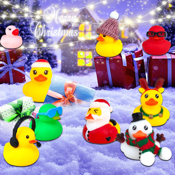 Juleand 2024 Ælling Adventskalender - Ælling Legesæt, Ælling Adventskalender Æske Nedtælling Blind Box Legesæt (24 stykker) C