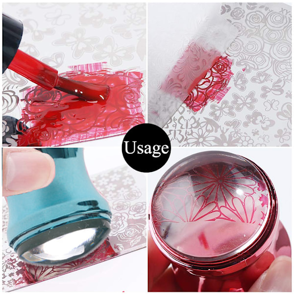 Negle Silikonestempel Galvanisering Stor-(04 Galvanisering Søblå)makeup