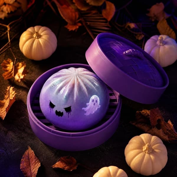 Mystisk Halloween Spøgelse Dumpling Squishy, Farverige Søde Bao Dumplings Klemmebolde Stresslindrende Sensorisk til Højtid (Spøgelse Dumpling)